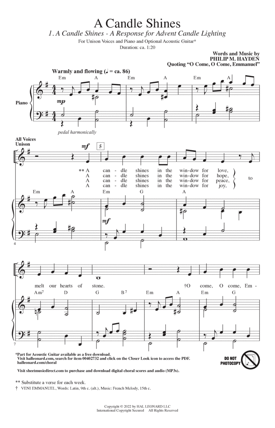 A Candle Shines (A Response For Advent Candle Lighting)