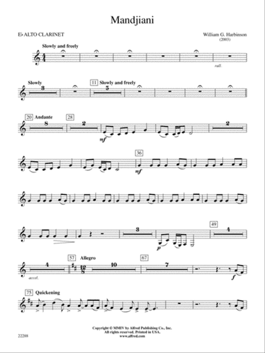 Mandjiani: E-flat Alto Clarinet