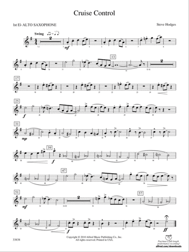 Cruise Control: E-flat Alto Saxophone