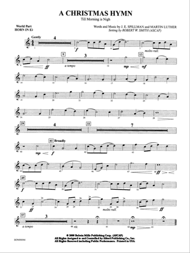 A Christmas Hymn: WP 1st Horn in E-flat