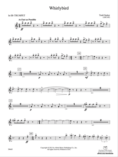 Whirlybird: 1st B-flat Trumpet