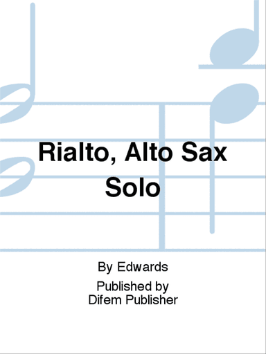 Rialto, Alto Sax Solo