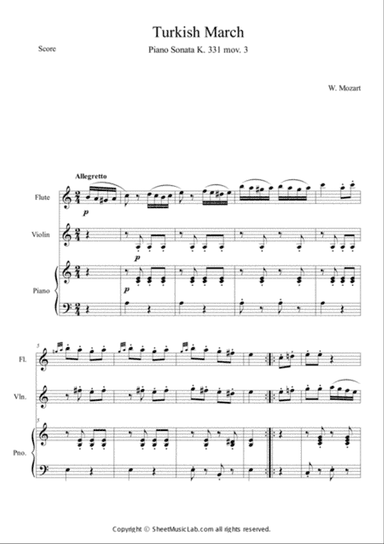 Turkish march (Piano sonata k.331 mov.3)