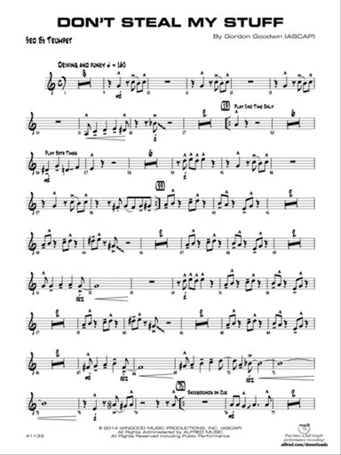 Don't Steal My Stuff: 3rd B-flat Trumpet