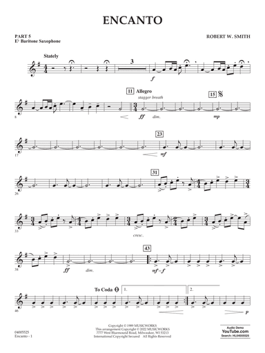 Encanto - Pt.5 - Eb Baritone Saxophone