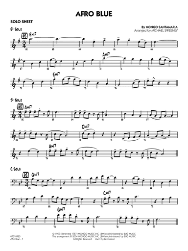 Afro Blue (arr. Michael Sweeney) - Solo Sheet