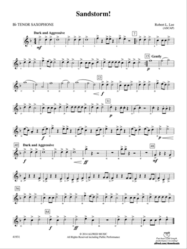 Sandstorm!: B-flat Tenor Saxophone