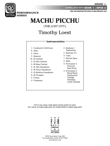 Machu Picchu: Score