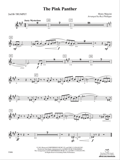 The Pink Panther: 2nd B-flat Trumpet