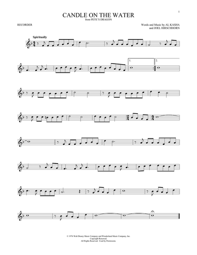 Candle On The Water (from Pete's Dragon)