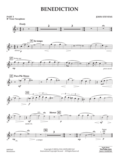 Benediction - Pt.3 - Bb Tenor Saxophone
