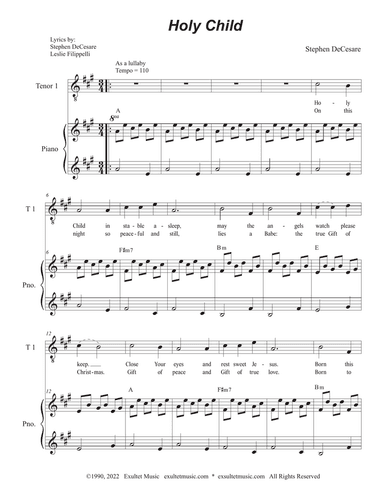 Holy Child (Vocal Trio - (TTB)