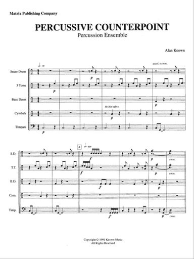 Percussive Counterpoint: Score