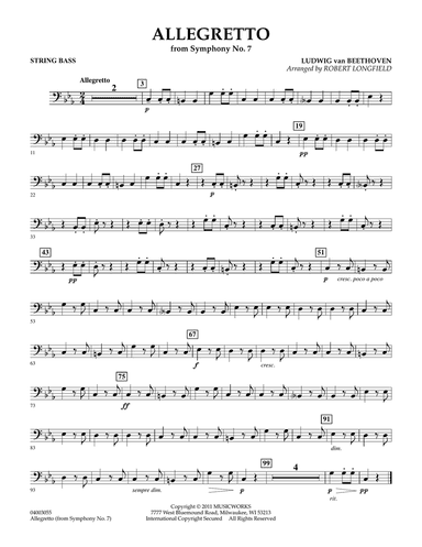 Allegretto (from Symphony No. 7) - String Bass