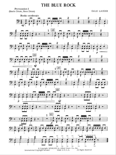 The Blue Rock (with optional Drum Set part): 1st Percussion