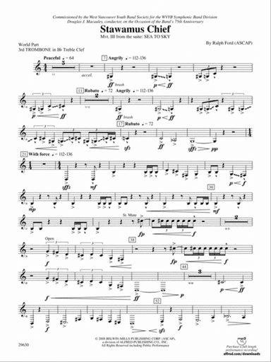 Stawamus Chief: (wp) 3rd B-flat Trombone T.C.