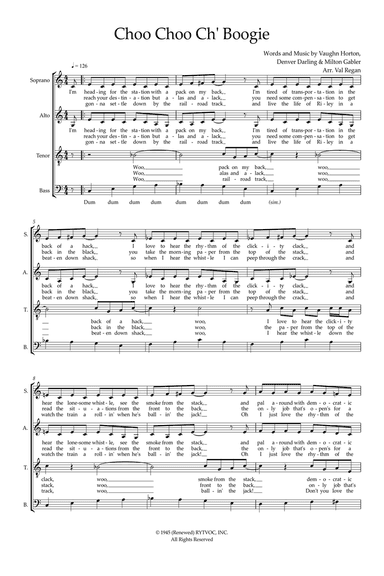 Choo Choo Ch' Boogie (arr. Val Regan)