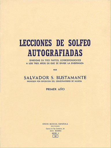 Bustamante Lecciones De Solfeo I
