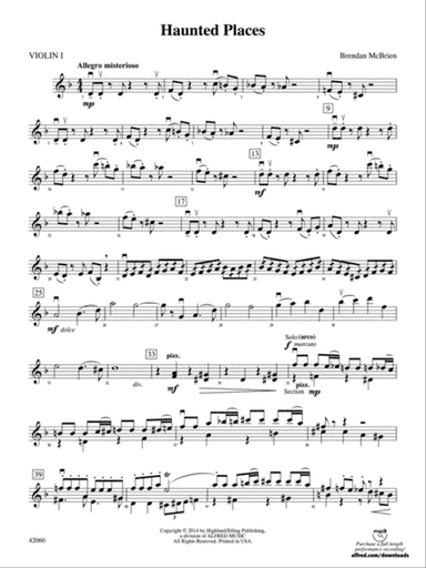 Haunted Places: 1st Violin
