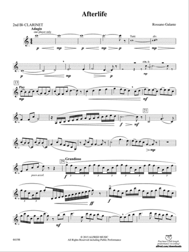 Afterlife: 2nd B-flat Clarinet