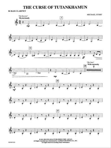 The Curse of Tutankhamun: B-flat Bass Clarinet