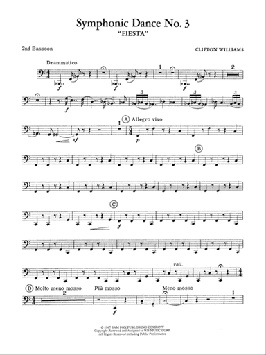 Symphonic Dance No. 3 ("Fiesta"): 2nd Bassoon