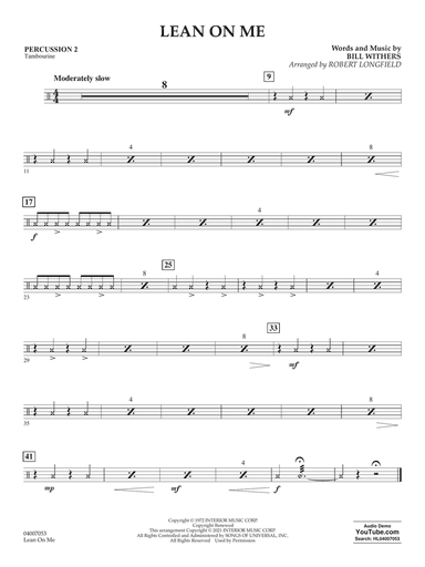 Lean on Me (arr. Robert Longfield) - Percussion 2