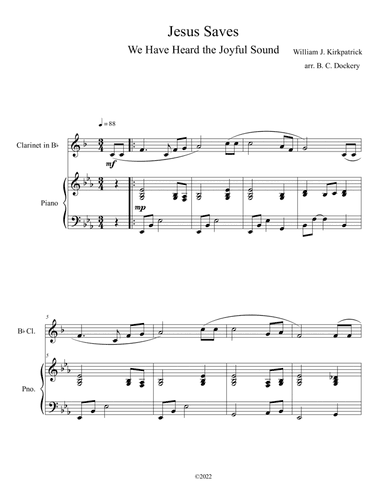 Jesus Saves (Clarinet Solo with Piano Accompaniment)