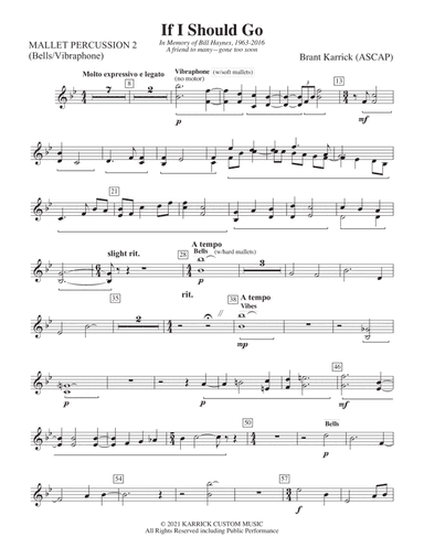 If I Should Go: 2nd Mallet Percussion
