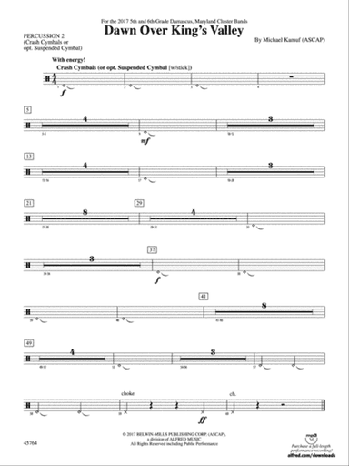 Dawn Over King's Valley: 2nd Percussion