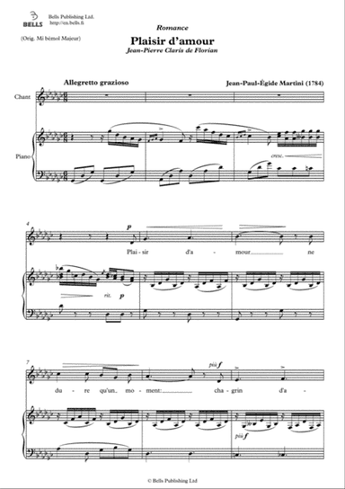 Plaisir d'amour (G-flat Major)