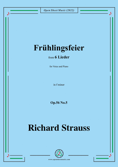 Richard Strauss-Frühlingsfeier,in f minor