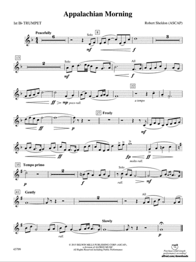 Appalachian Morning: 1st B-flat Trumpet