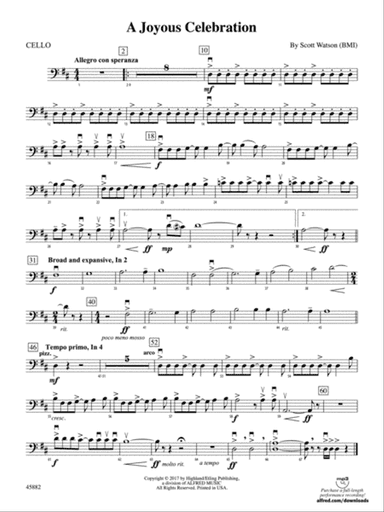 A Joyous Celebration: Cello