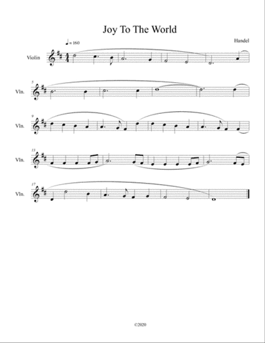 Joy To The World for solo violin