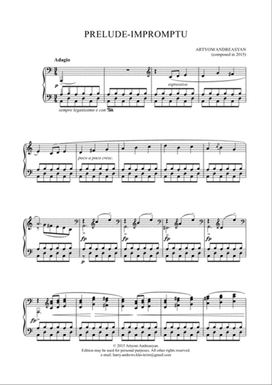 Prelude-Impromptu in A minor for piano