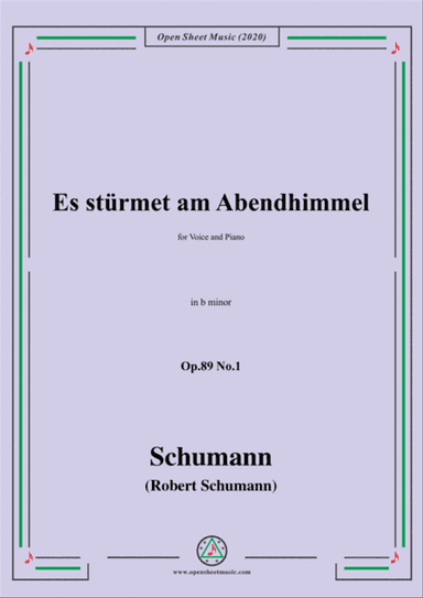 Schumann-Es stürmet am Abendhimmel,Op.89 No.1,in b minor