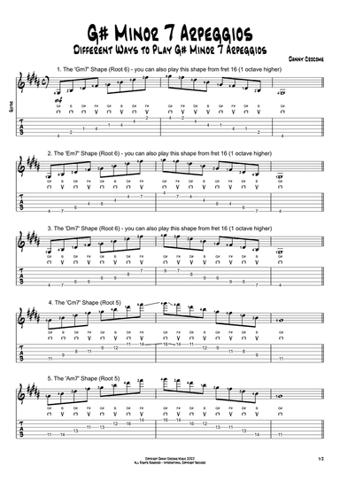 G# Minor 7 Arpeggios (5 Ways to Play)