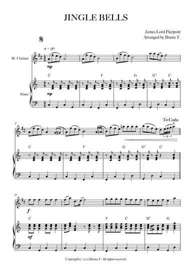 Jingle Bells (Piano and Clarinet)