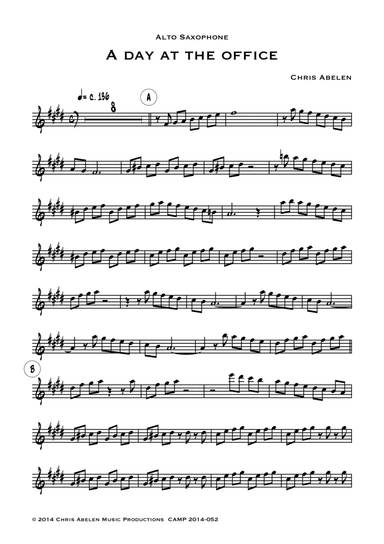 A day at the office (album) - 13 alto & soprano saxophone parts