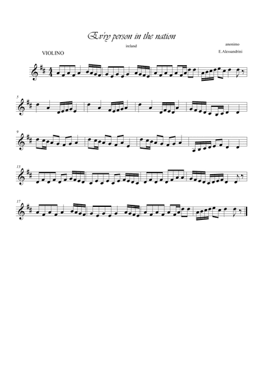 Every person in the nation. Violin