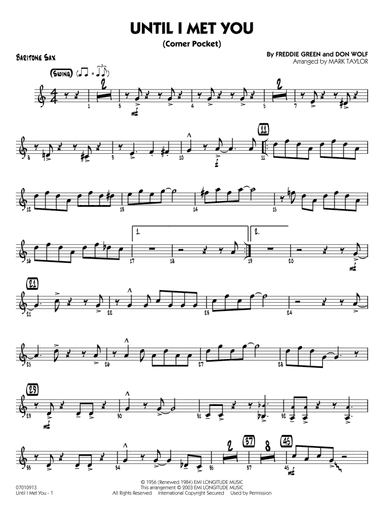 Until I Met You (Corner Pocket) (arr. Mark Taylor) - Baritone Sax