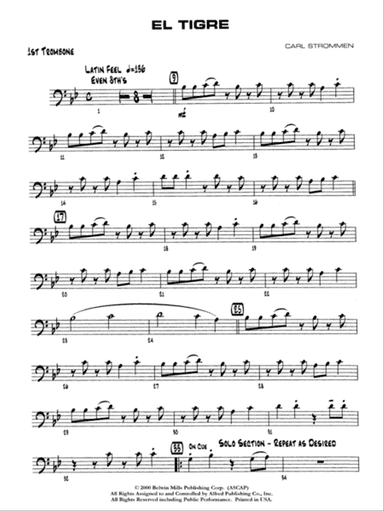 El Tigre: 1st Trombone