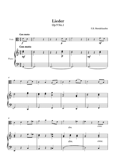 Lieder Op.9 No.1
