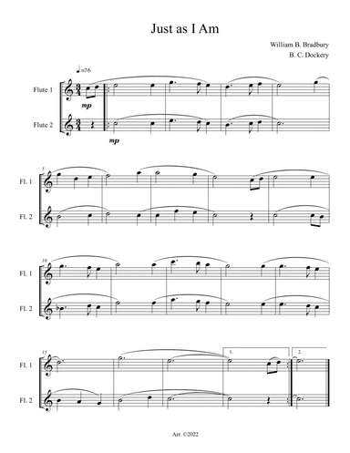 Just As I Am (Flute Duet)