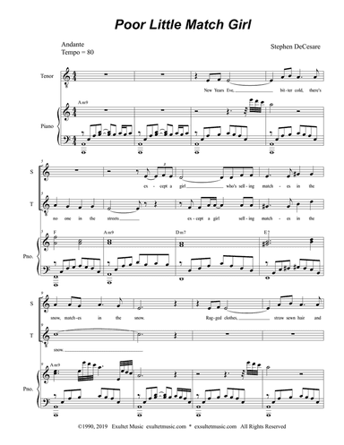 Poor Little Match Girl (Duet for Soprano and Tenor Solo)