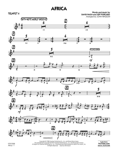 Africa (arr. John Wasson) - Trumpet 4