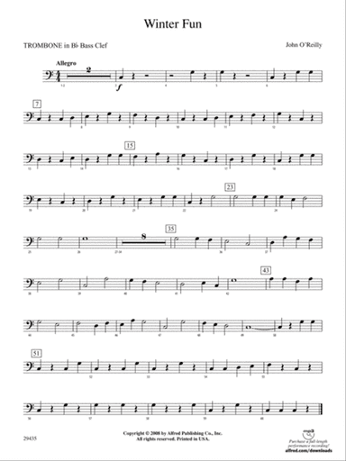 Winter Fun: (wp) 1st B-flat Trombone B.C.
