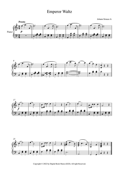 Emperor Waltz - Johann Strauss Jr. (Piano)