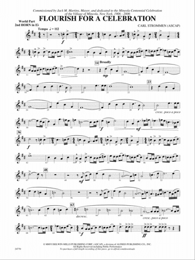 Flourish for a Celebration: (wp) 2nd Horn in E-flat
